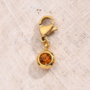 Orange Lucky Stone Lobster Buckle Pendant (Gold)