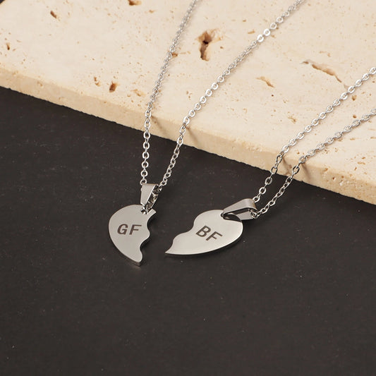 Jewelry IG Style Romantic Heart Shape 304 Stainless Steel Plating Pendant Necklace