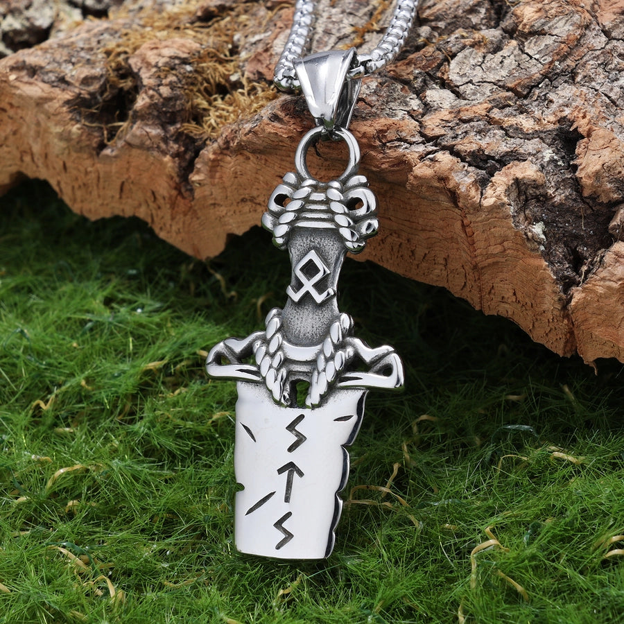 Hip-Hop Vintage Style Broken Sword 304 Stainless Steel Unisex