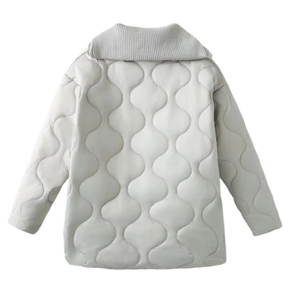Women's Simple Style Classic Style Solid Color Zipper Coat cotton clothes