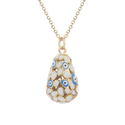 Jewelry Religion Ethnic Style Rejuvenating device Eye Copper Epoxy Pendant Necklace
