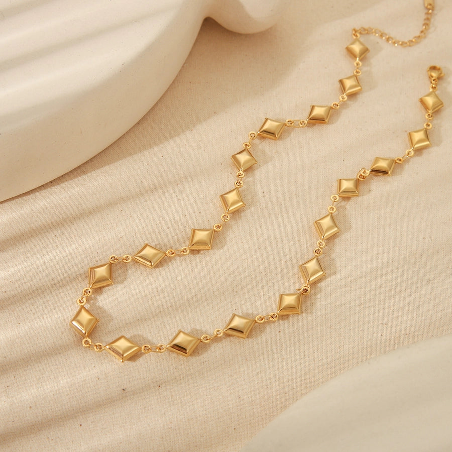 Jewelry Retro Simple Style Geometric Cross 304 Stainless Steel 18K Gold Plated Jewelry Set