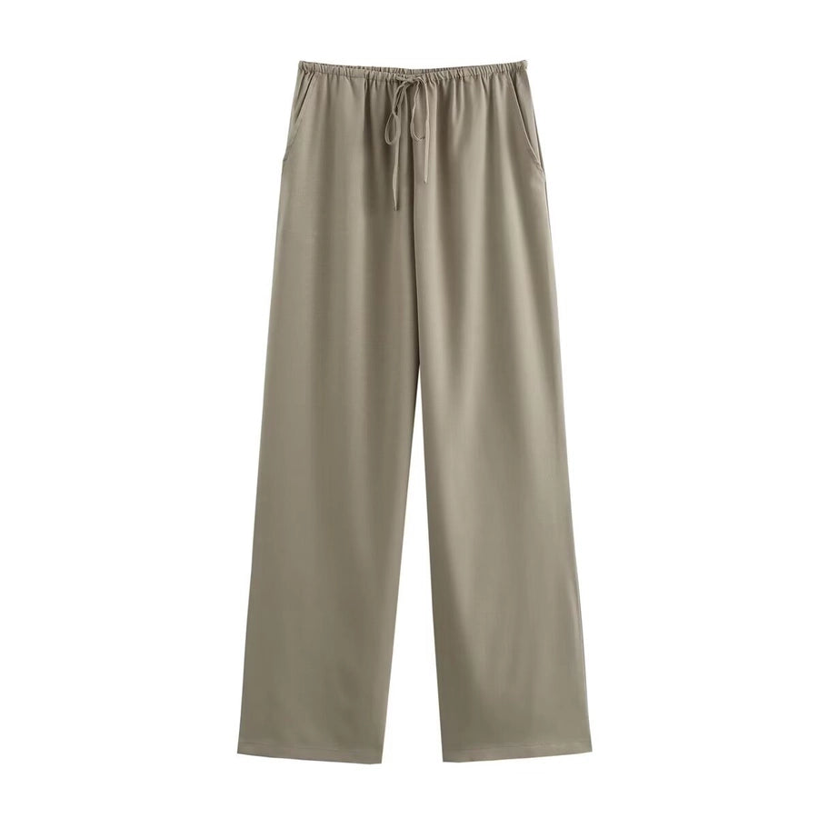 Daily Women's Vacation Simple Style Solid Color Polyester Pants Sets Pants Sets