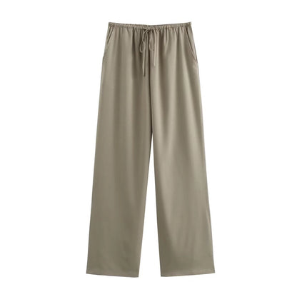 Daily Women's Vacation Simple Style Solid Color Polyester Pants Sets Pants Sets