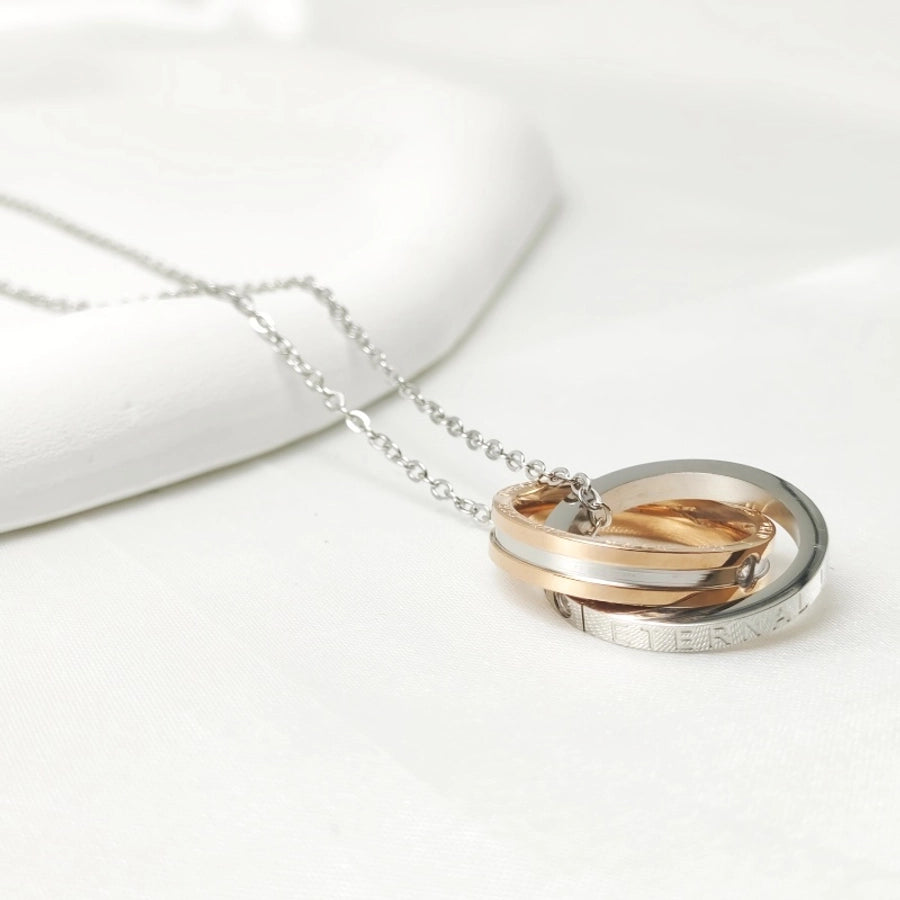 Jewelry Hip-Hop Punk Korean Style Letter Alloy Titanium Steel Diamond Necklace