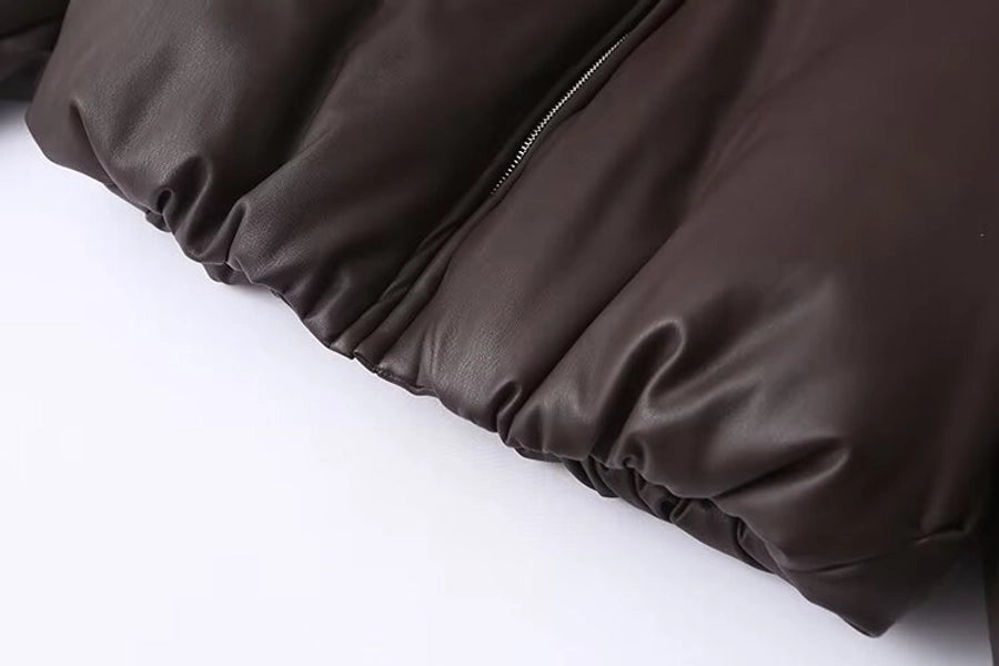 Women's Streetwear Solid Color Zipper Coat cotton clothes