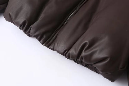 Women's Streetwear Solid Color Zipper Coat cotton clothes