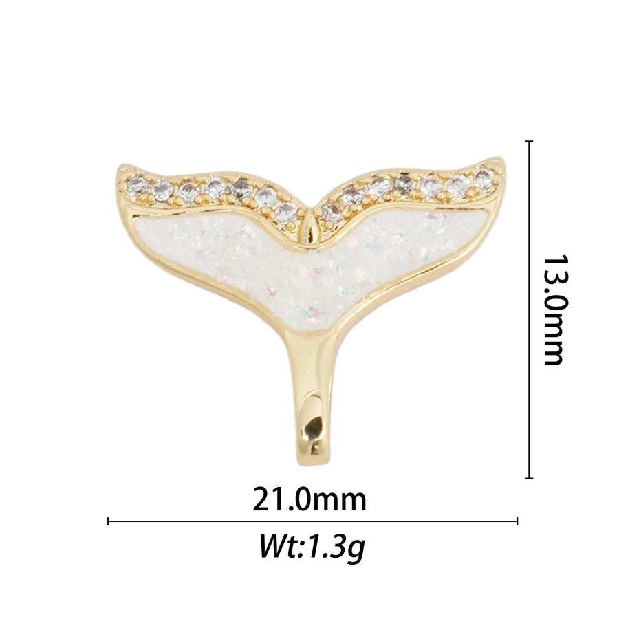 1 Piece Copper Butterfly Fish Tail Pendant