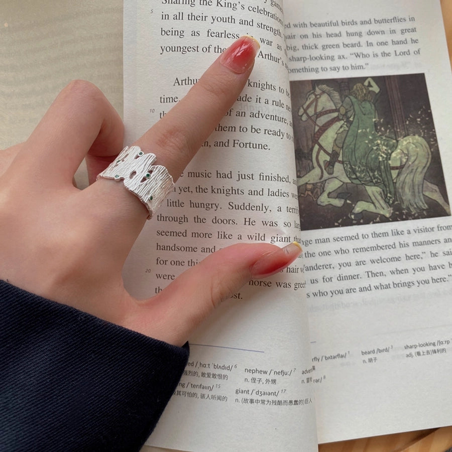 925 Sterling Silver Zircon Geometric Rings