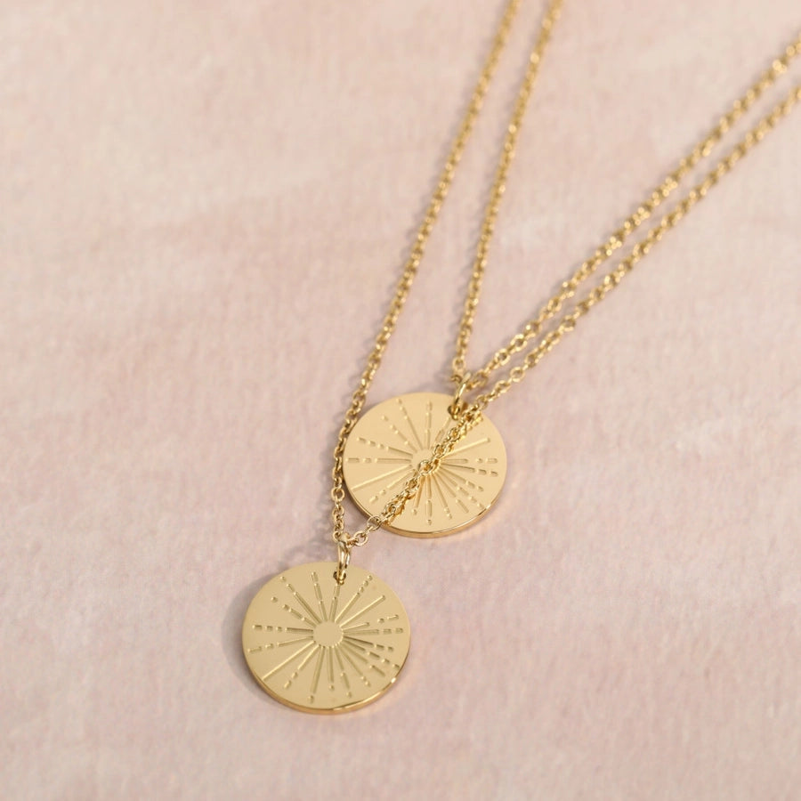 Simple Style Sun Alloy cable chain Pendant Necklaces