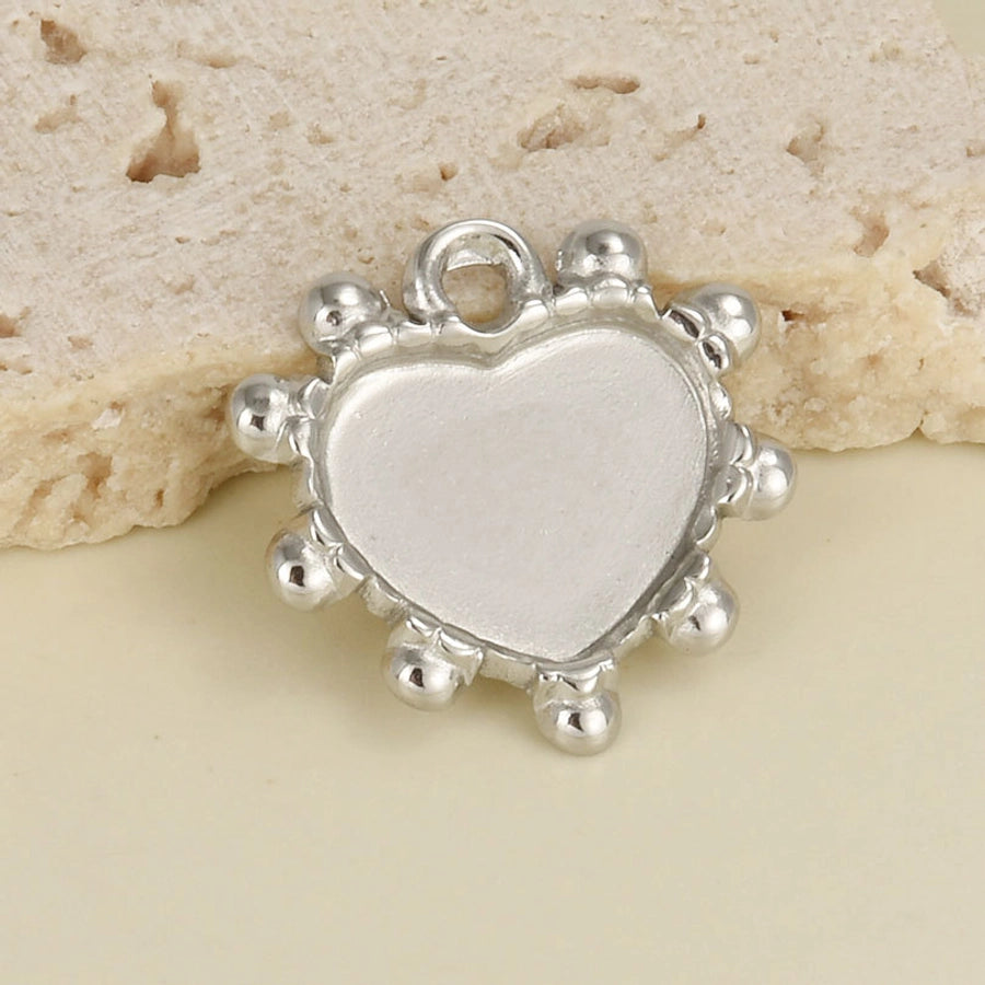 1 Piece 15*16mm 304 Stainless Steel 18K Gold Plated Heart Shape Pendant Jewelry Accessories