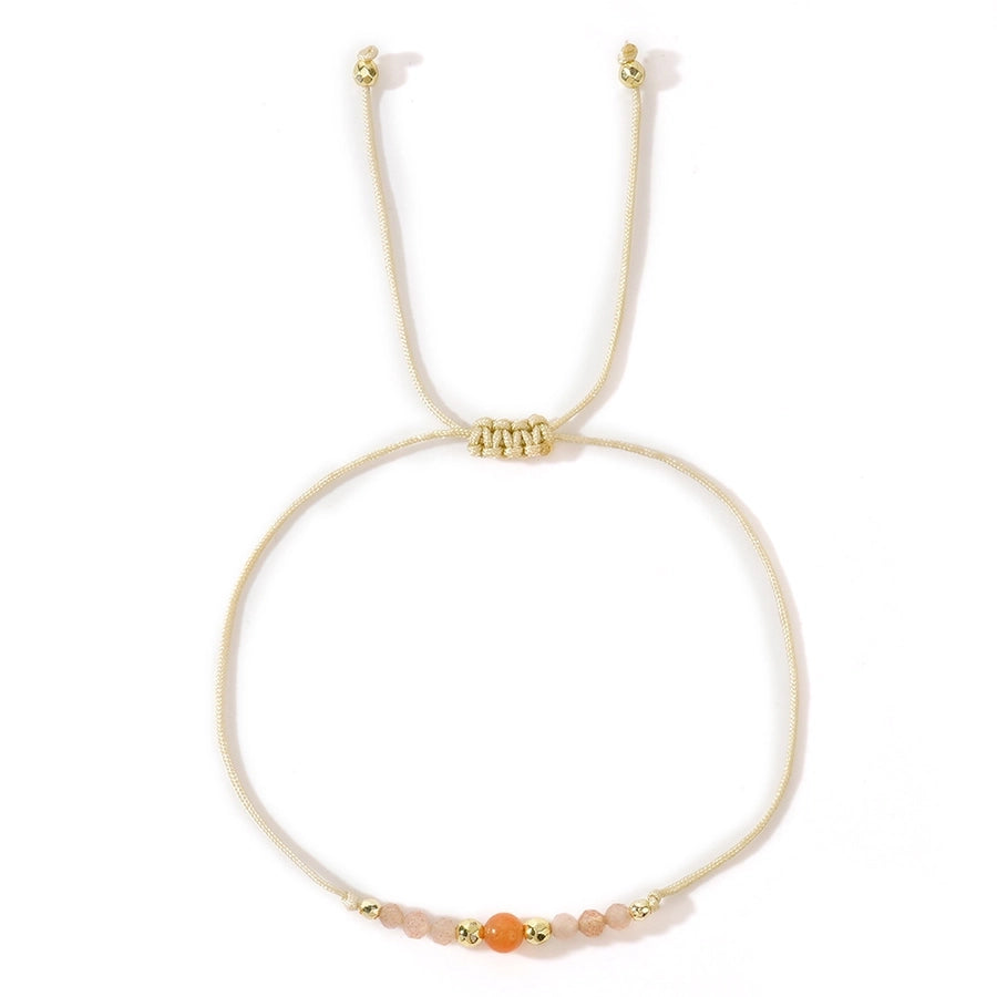 Casual Geometric Labradorite rope Woven Chain String Bracelets