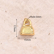 Handbag Pendant (Gold) [17x15mm (Aperture: 3mm)]