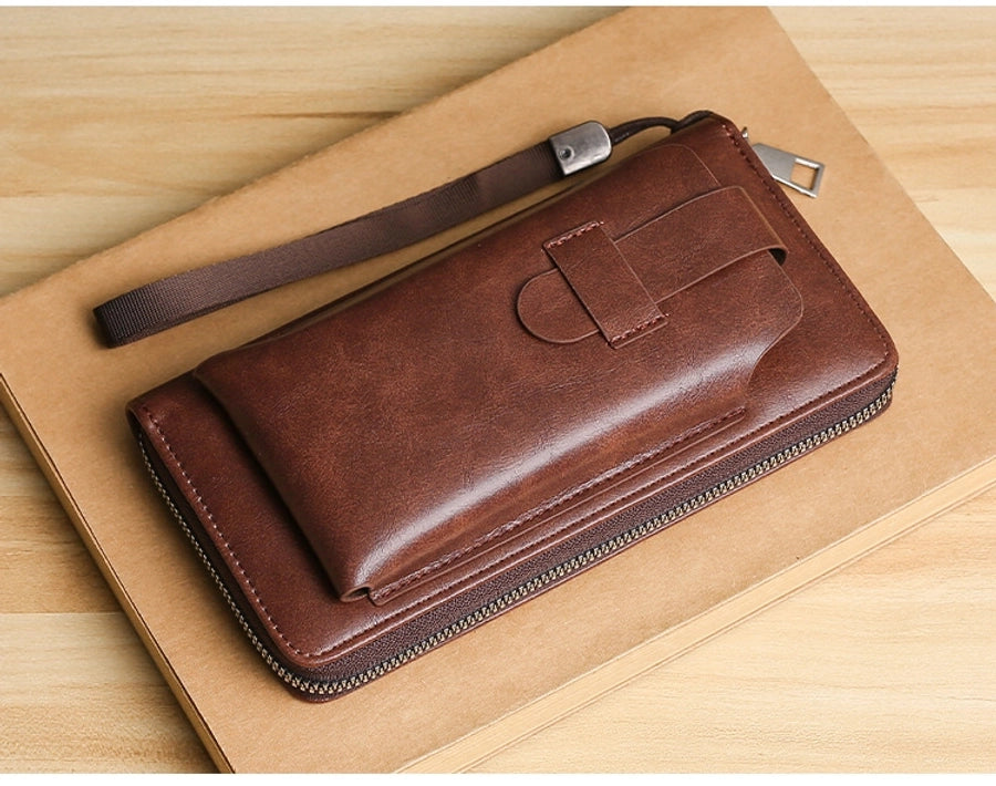 Men's wallet long new wallet multi-card wallet men's business zipper multi-functional mobile phone bag  direct sales