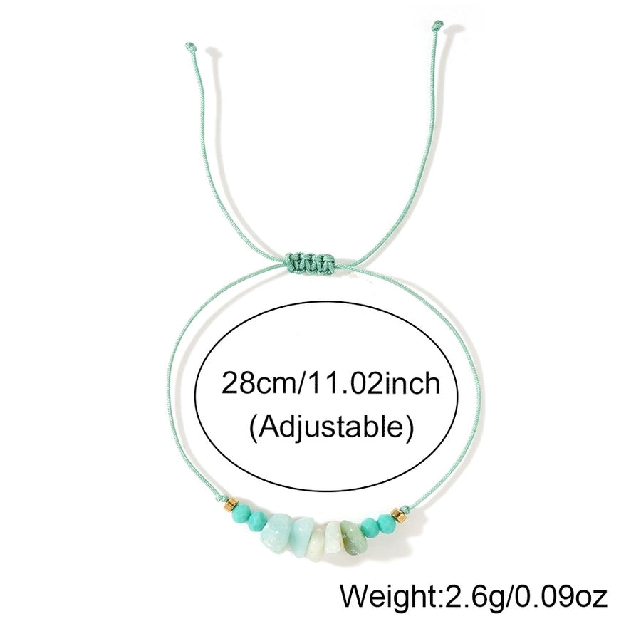 Bohemian Irregular natural stone Wax line  String Bracelets