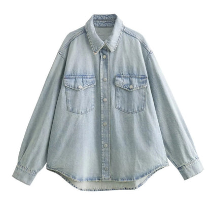 Women's Streetwear Solid Color Coat Denim Jacket