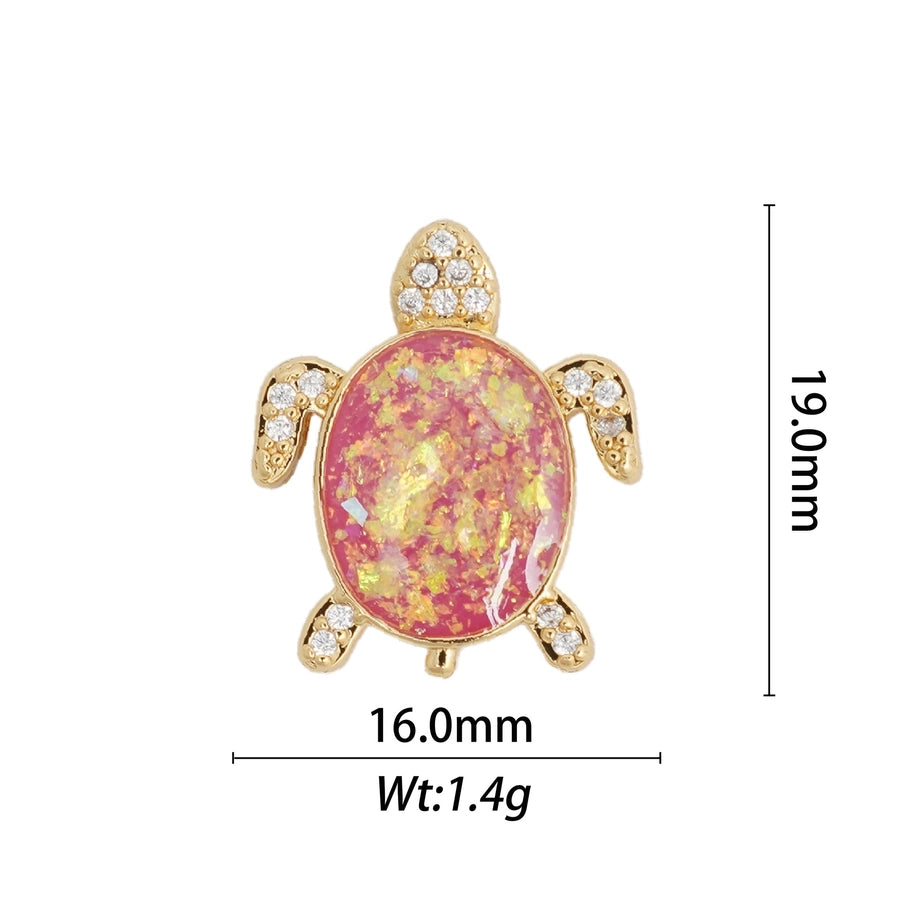 1 Piece Copper Tortoise Insect Pendant
