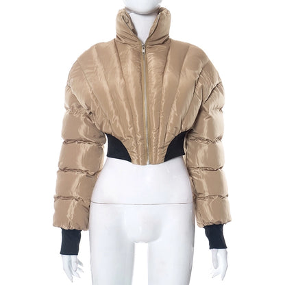 Women's Streetwear Solid Color Zipper Coat
