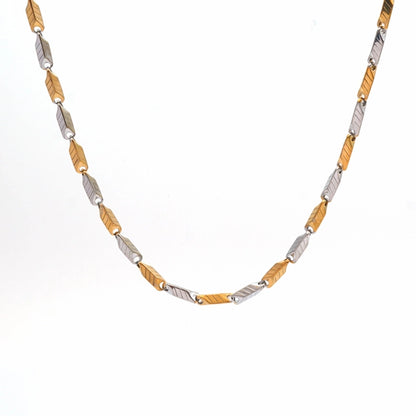 Jewelry Casual Classic Style Rhombus Argyle 304 Stainless Steel 18K Gold Plated Necklace