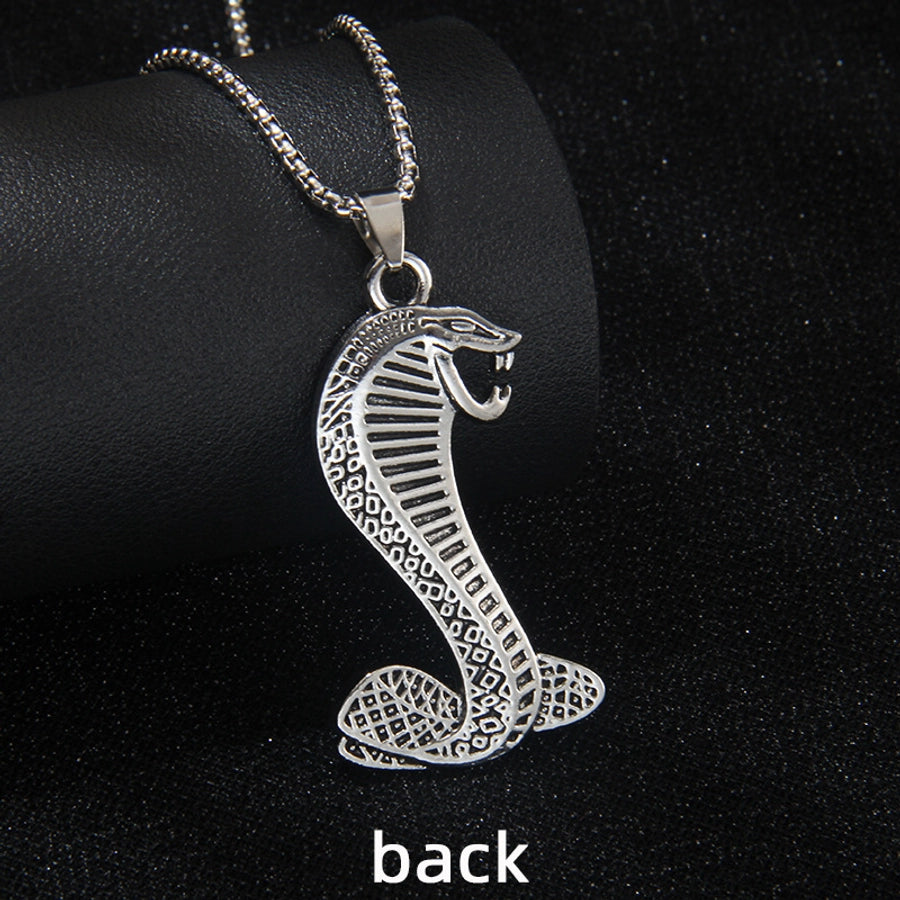 Hip-Hop Exaggerated Snake 201 Stainless Steel Alloy Unisex Pendant Necklace