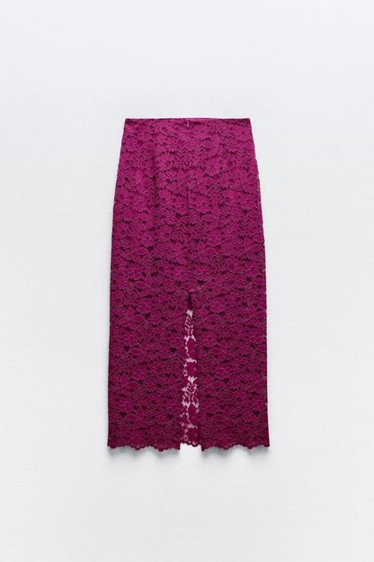 Summer Simple Style Solid Color Polyester Midi Dress Skirts