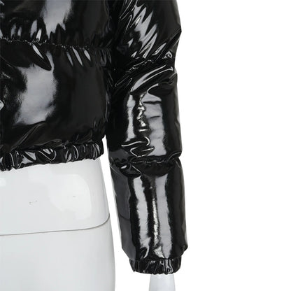 Women's Streetwear Solid Color Zipper Coat cotton clothes