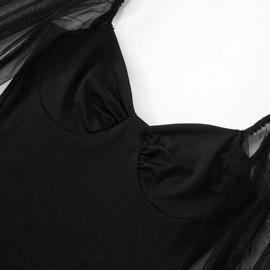 Women's Hip skirt Streetwear V Neck Long Sleeve Solid Color Knee-Length Daily