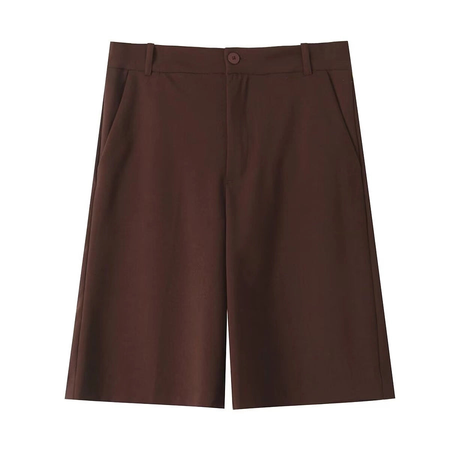 Daily Women's Casual Solid Color Spandex Polyester Leisure Suit Pants Sets Shorts Sets