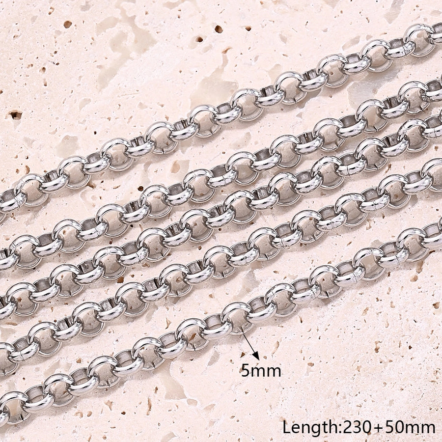 10 Strands/Package 5 Strands/Package 304 Stainless Steel cable chain Belcher Chain Polished Length: 170 50mm Length:230+50mm Jewelry Accessories