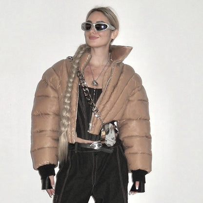 Women's Streetwear Solid Color Zipper Coat