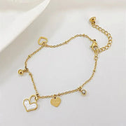 Sl014 Heart Shell Bracelet Gold