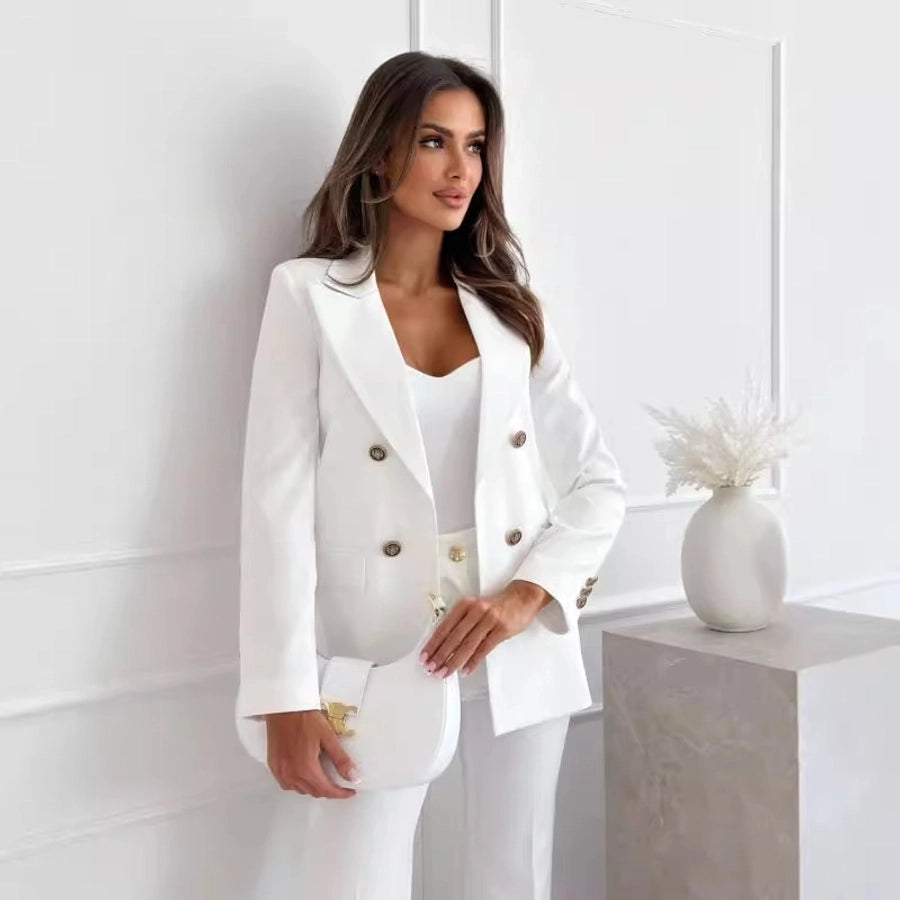 Women's Blazer Long Sleeve Blazers Simple Style Classic Style Solid Color