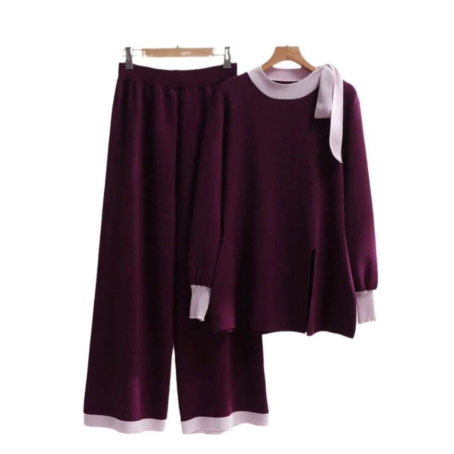 Holiday Women's Simple Style Solid Color Cotton Pants Sets Pants Sets