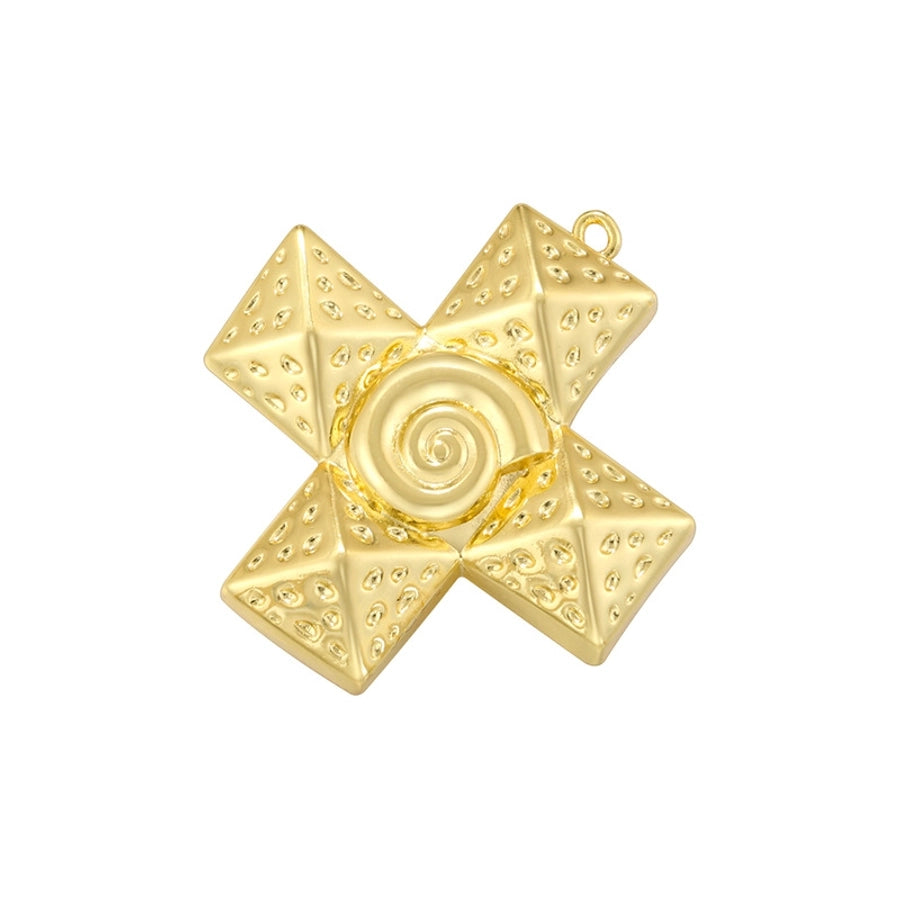 1 Piece Brass Zircon Cross Pendant