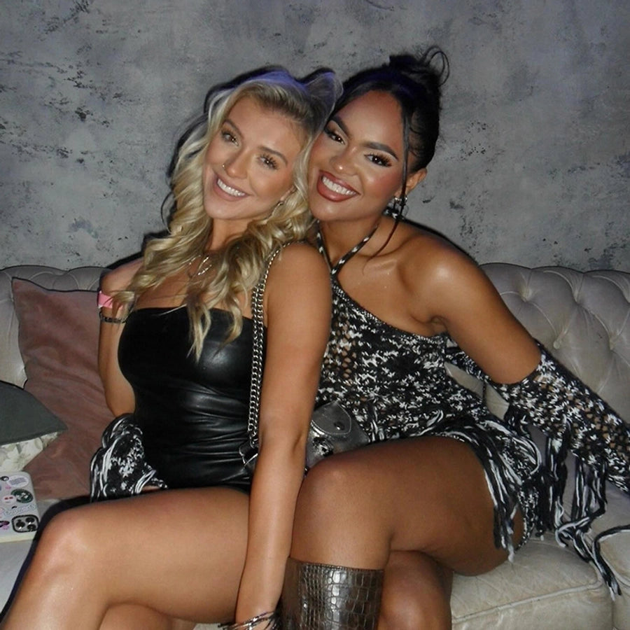 Masquerade Women's Streetwear Color Block Spandex Polyacrylonitrile Fiber Skirt Sets Skirt Sets