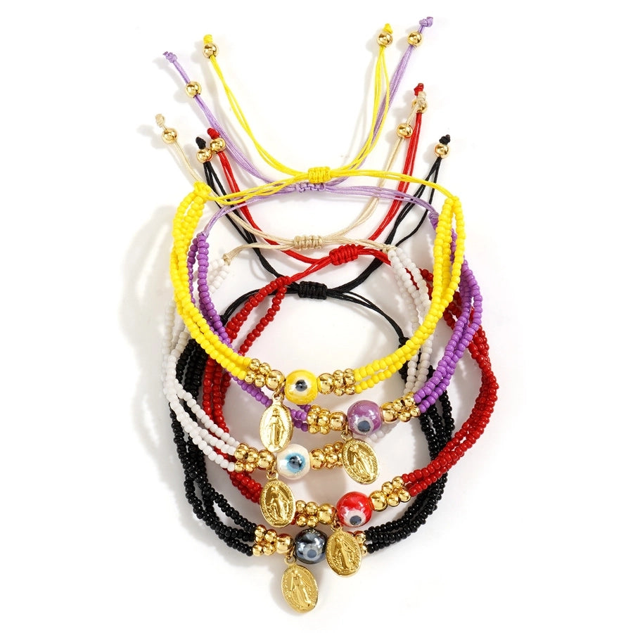 Casual Human Eye Seed Bead rope Beaded Chain Beaded Bracelets