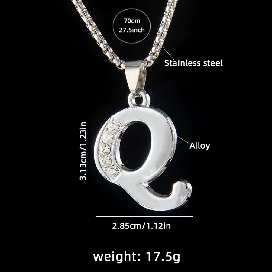 Simple Style letter 201 Stainless Steel Zinc alloy Unisex Pendant Necklace