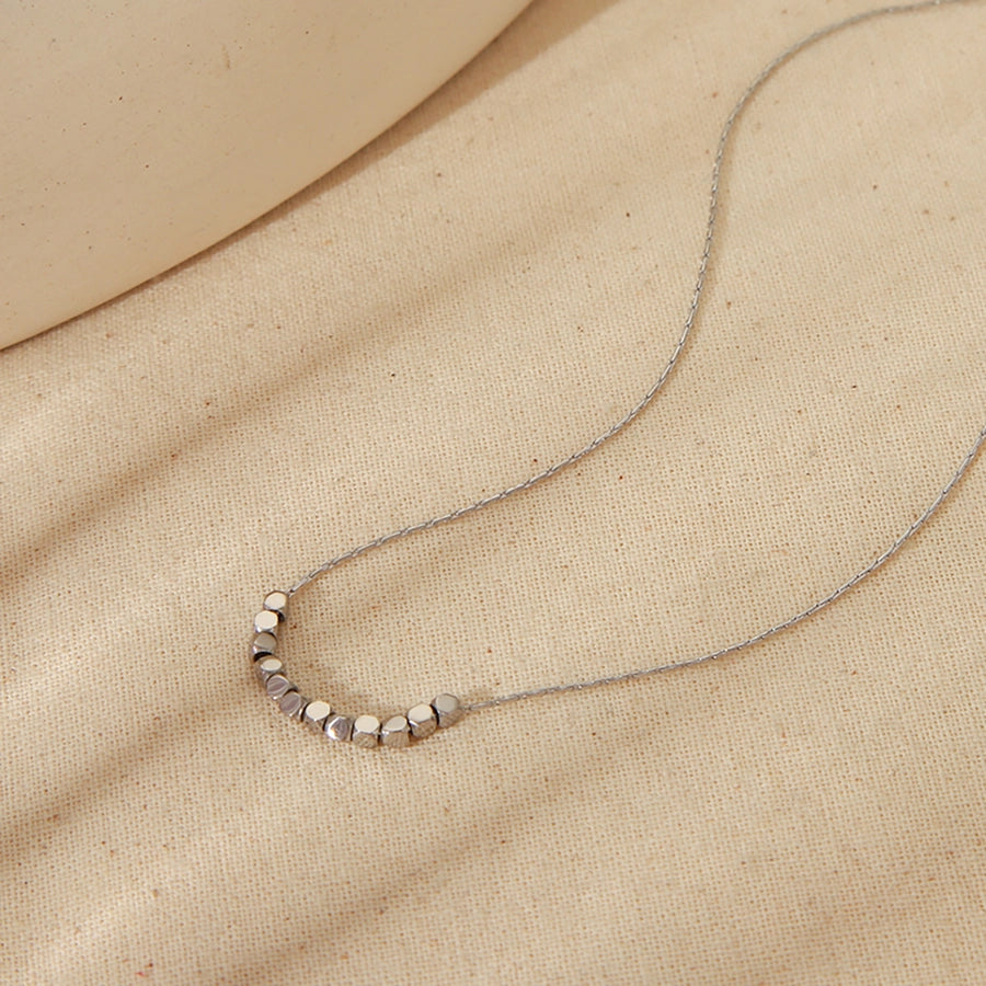 Jewelry Basic Commute Solid Color 304 Stainless Steel 18K Gold Plated Jewelry Set