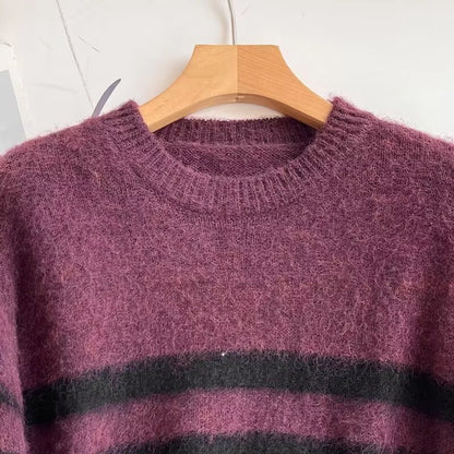 Women's Sweater Long Sleeve Sweaters & Cardigans Casual Stripe