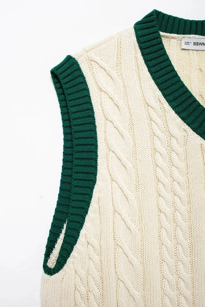 Women's Sweater Long Sleeve Sweaters & Cardigans Contrast Binding Vintage Style Contrast Collar