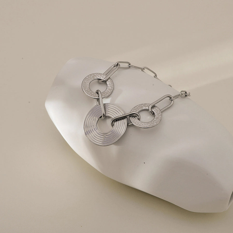 Elegant Luxurious Simple Style Geometric 304 Stainless Steel Paperclip Chain Bracelets In Bulk Stainless Steel Bracelets