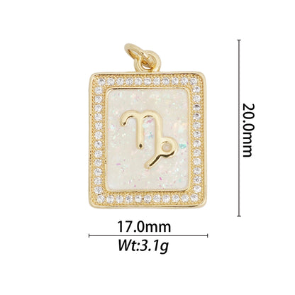 1 Piece Copper Constellation Pendant