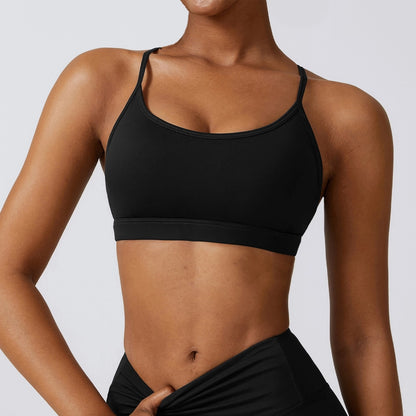 Simple Style Solid Color Nylon U Neck Active Tops Vest