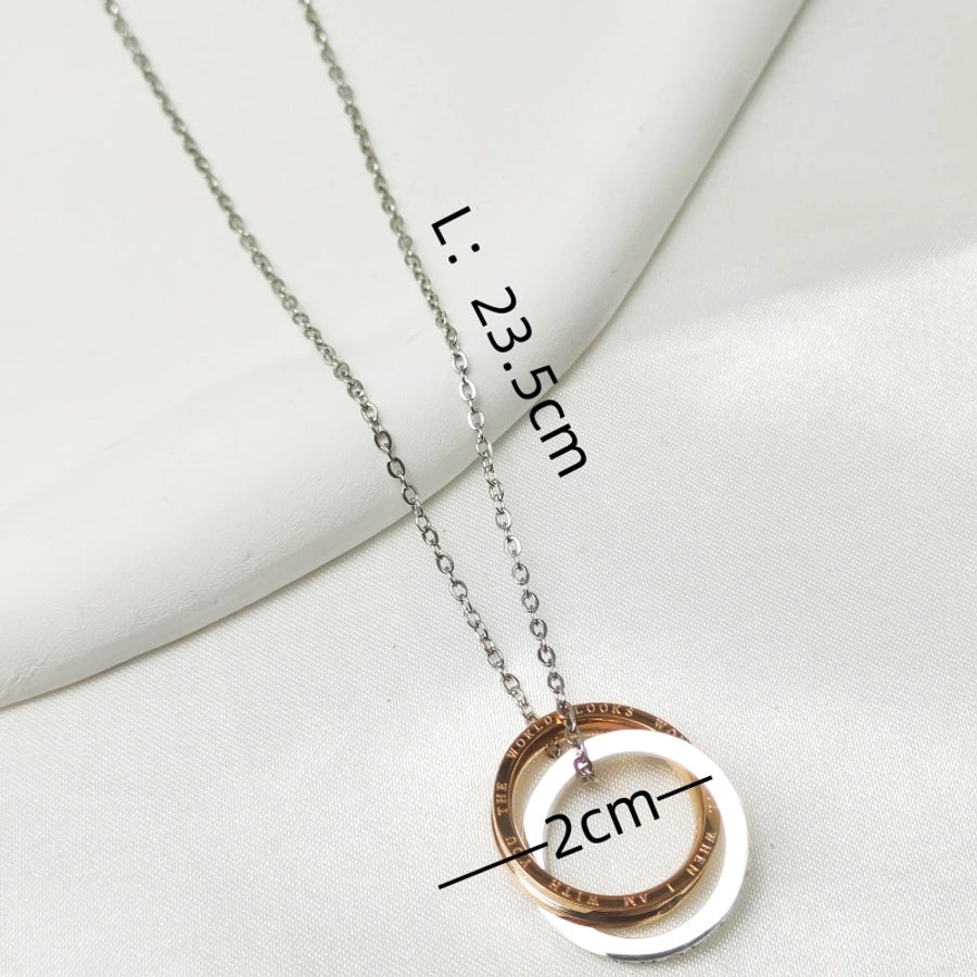 Jewelry Hip-Hop Punk Korean Style Letter Alloy Titanium Steel Diamond Necklace