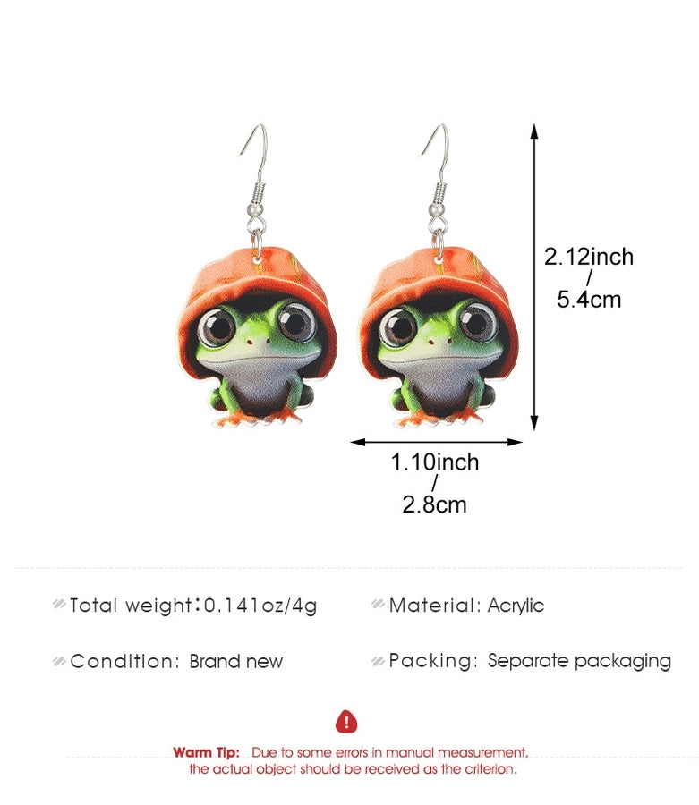 1 Pair Vintage Style Classic Style Frog Arylic Drop Earrings