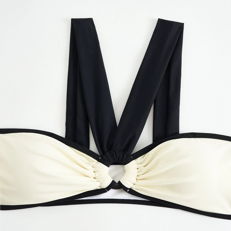 Women's Multicolor 2 Pieces Set Bikinis Swimwear