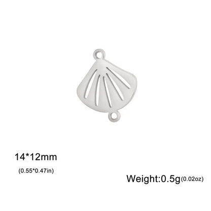 1 Piece 304 Stainless Steel Tortoise Flower Shell Pendant