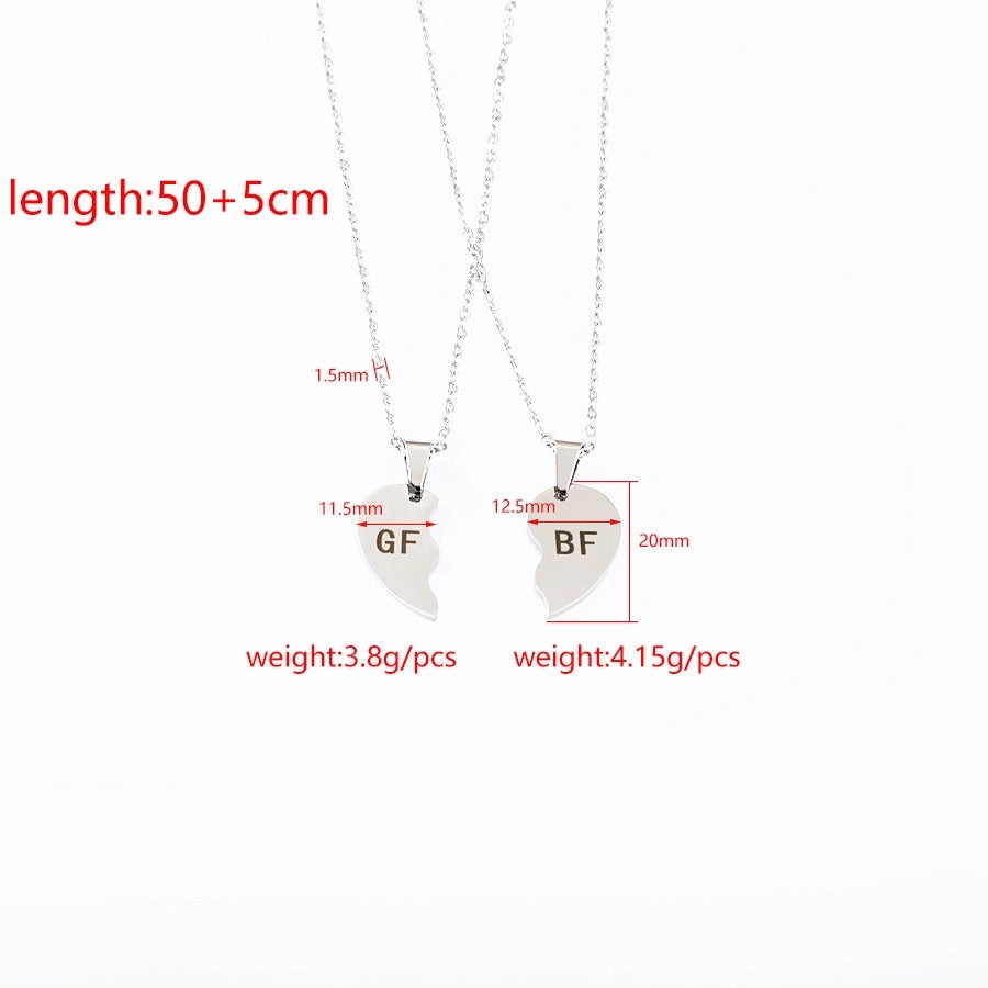 Jewelry IG Style Romantic Heart Shape 304 Stainless Steel Plating Pendant Necklace