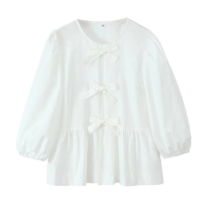 Women's Blouse Long Sleeve Blouses Streetwear Solid Color