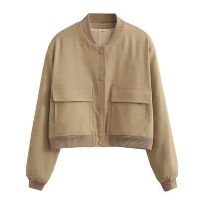 Women's Streetwear Solid Color Single Breasted Coat Casual Jacket